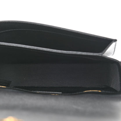 Saint Laurent Textured Calfskin Medium Classic Monogram Universite Bag Black 5 of 10