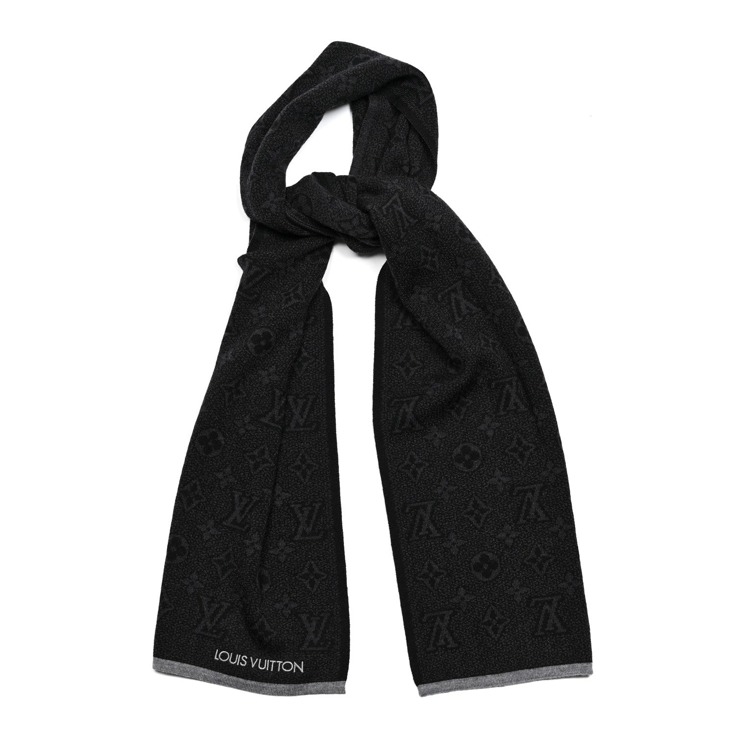 Louis Vuitton Wool My Monogram Eclipse Scarf Grey 1 of 4