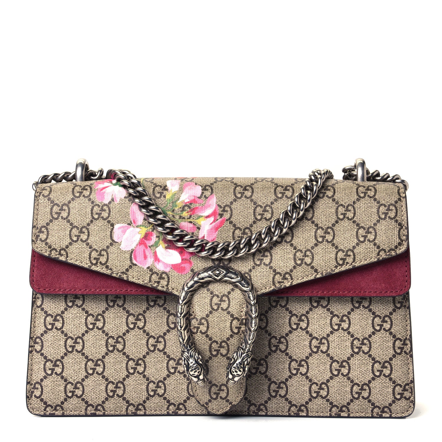 Gucci GG Supreme Monogram Blooms Small Dionysus Shoulder Bag Beige Multicolor Dry Rose 1 of 4