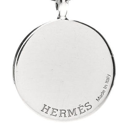 Hermes Sterling Silver Amulettes H Confettis Pendant Necklace 4 of 5