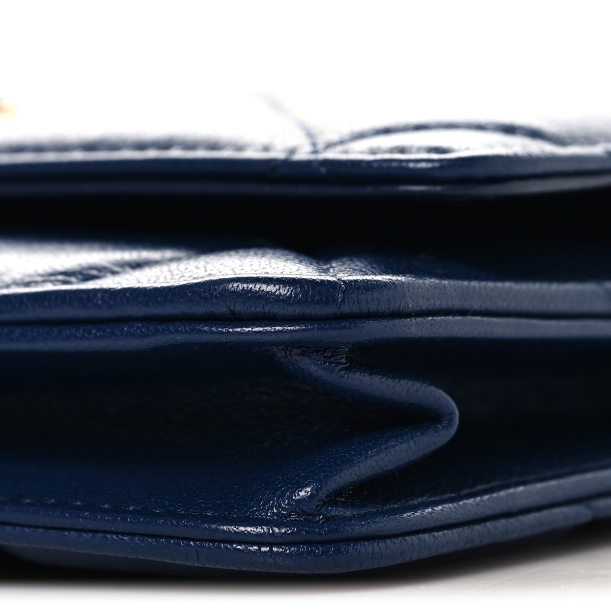 Chanel Lambskin Quilted Chanel 19 Wallet On Chain WOC Blue 11 of 11