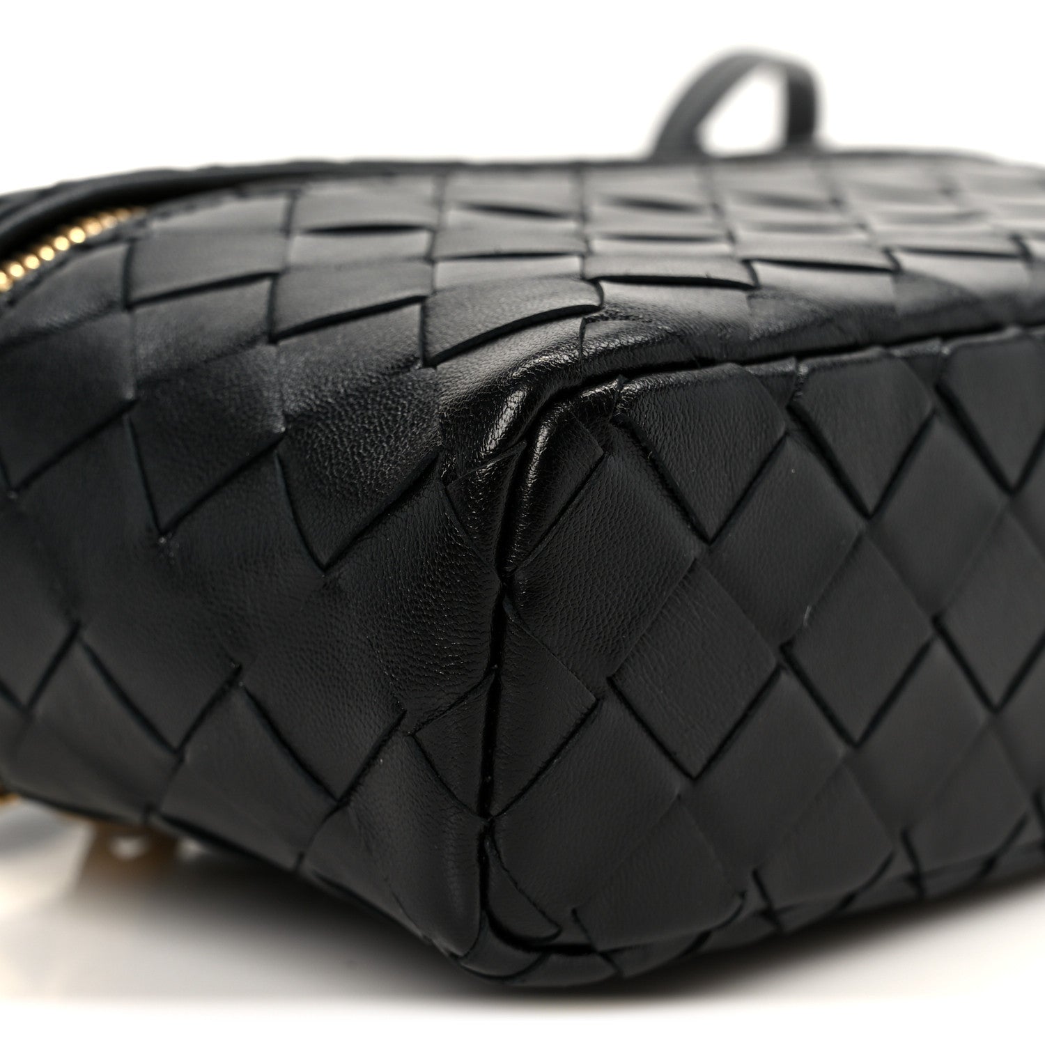 Bottega Veneta Calfskin Intrecciato Bang Bang Vanity Case Black Black 9 of 10