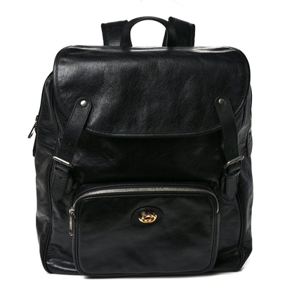 Gucci Fluffy Calfskin Mesh Nylon Medium Morpheus Double Buckle Backpack Black 1 of 8