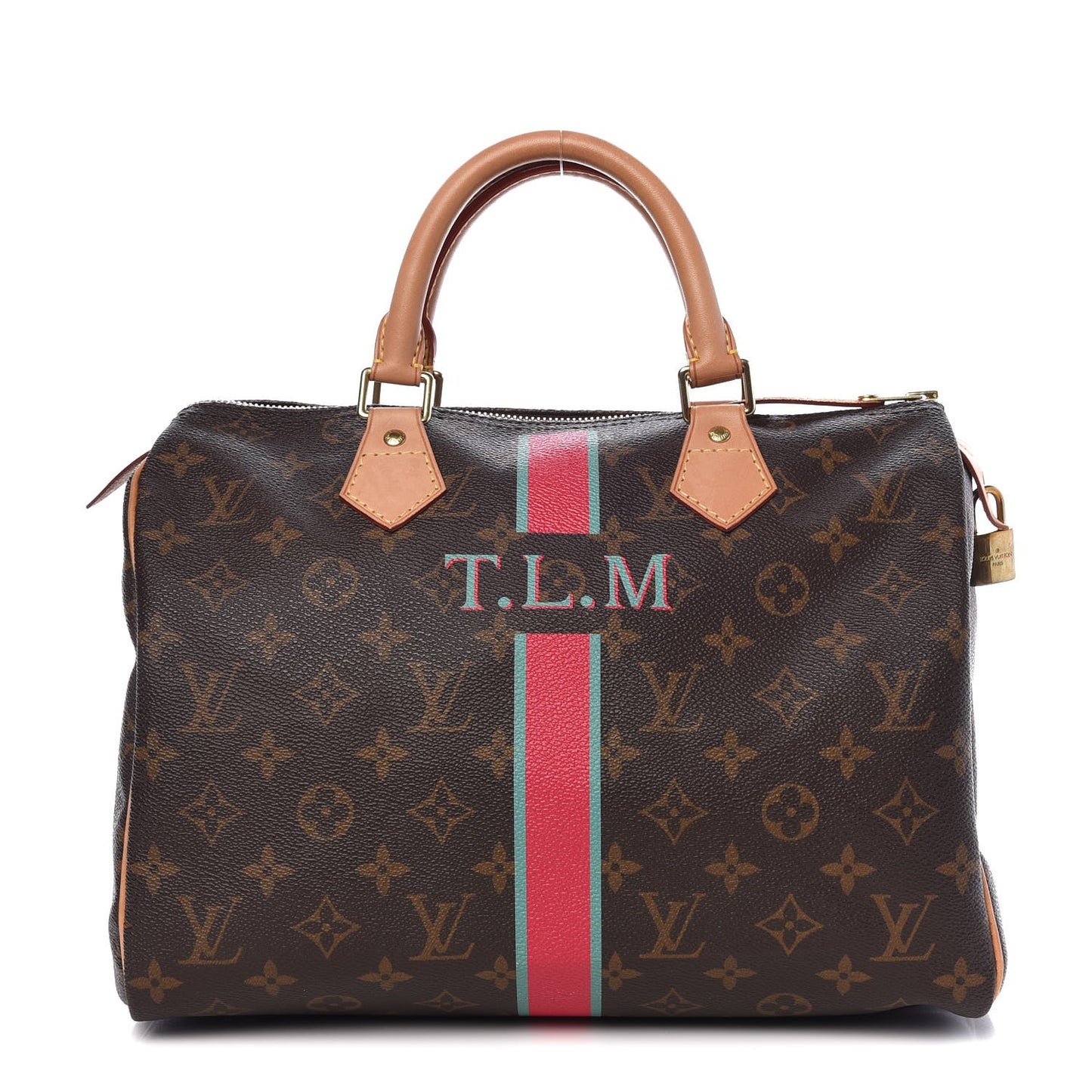 Monogram My LV Heritage Speedy Bandouliere 30 Fuchsia Vert Clair