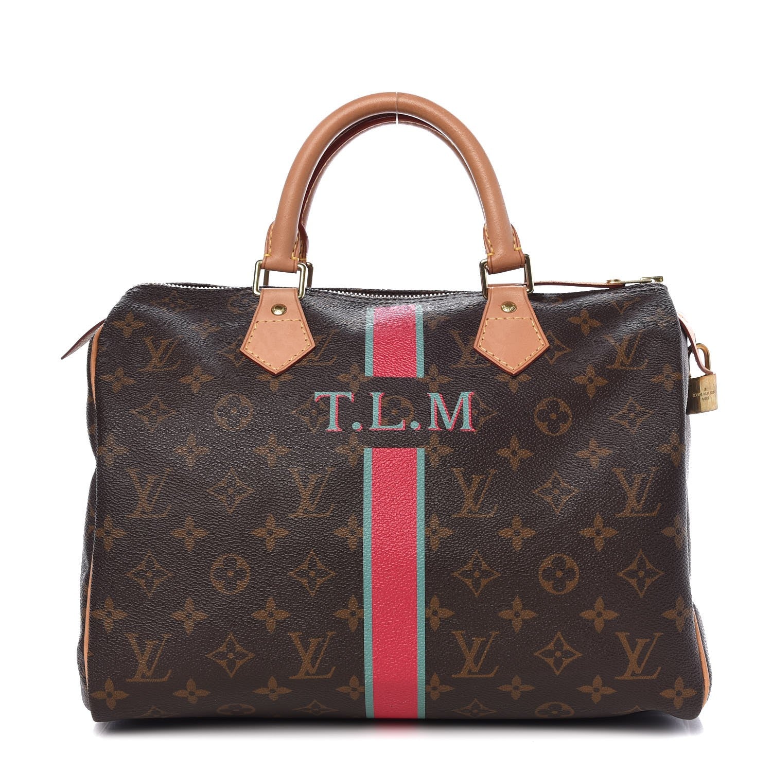 Louis Vuitton Monogram My LV Heritage Speedy Bandouliere 30 Fuchsia Vert Clair 1 of 9