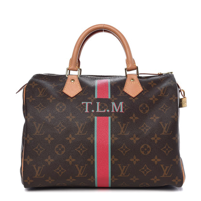 Louis Vuitton Monogram My LV Heritage Speedy Bandouliere 30 Fuchsia Vert Clair 1 of 9