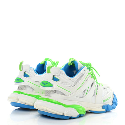 Balenciaga Mesh Nylon Mens Track Sneakers 39 White Green Blue 4 of 9