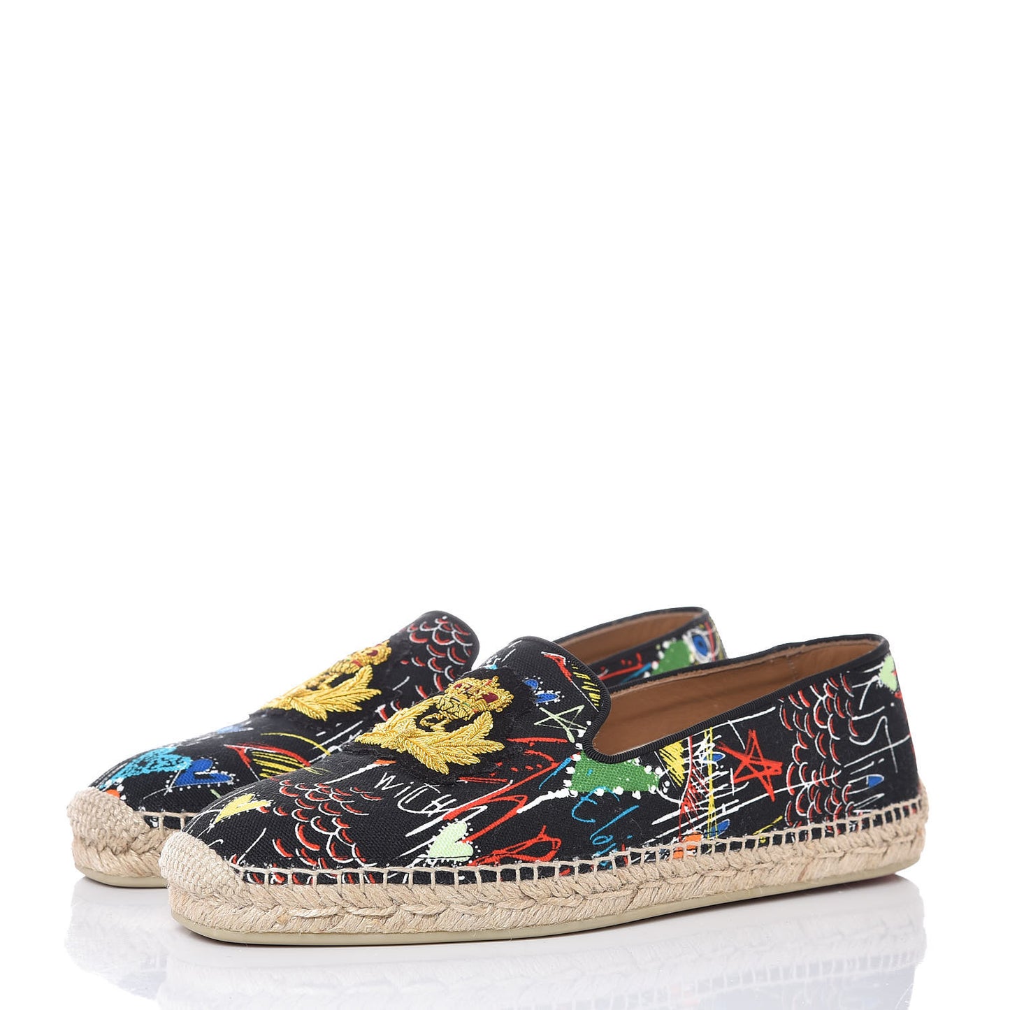 Canvas Nanou Orlato Espadrilles 40 Black Gold