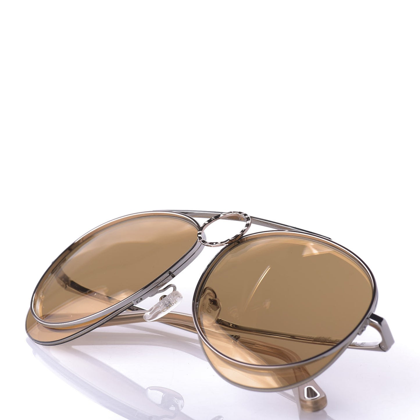 Metal Mirrored Romie Aviator Sunglasses CE144S Silver Copper