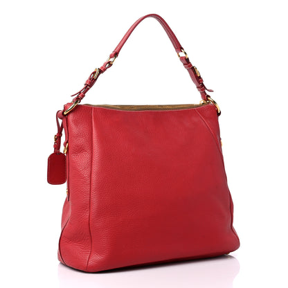 Prada Vitello Phenix Hobo Rosso 3 of 15