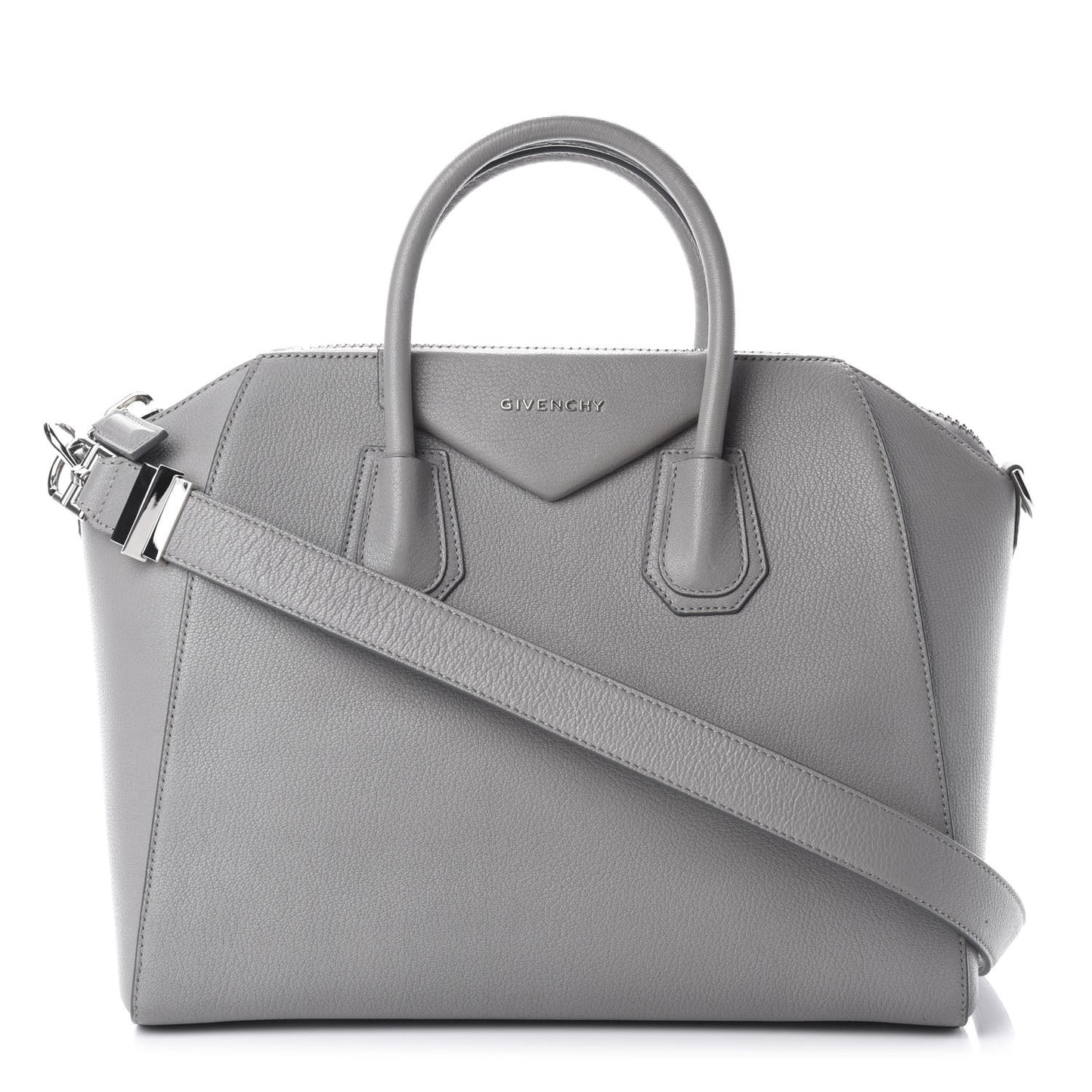Sugar Goatskin Medium Antigona Pearl Grey