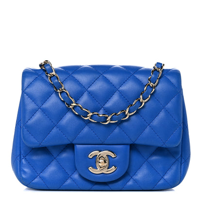 Chanel Lambskin Quilted Mini Square Flap Blue 1 of 19