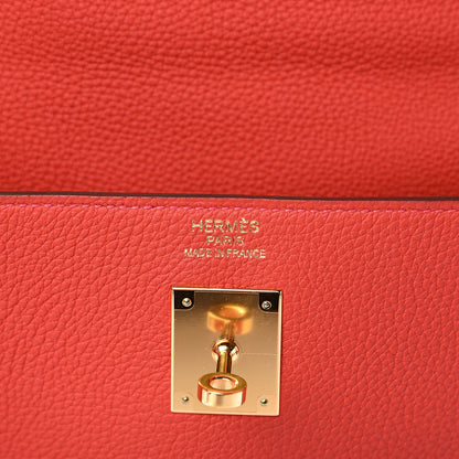 Hermes Togo Kelly Retourne 35 Rouge Casaque 5 of 10