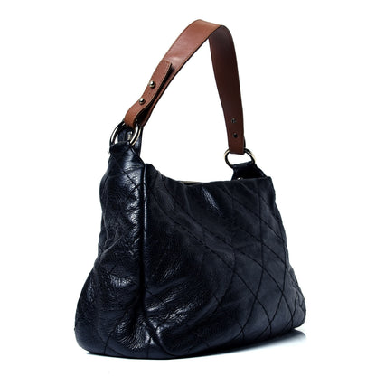 Chanel Glazed Calfskin On The Road Hobo Black 2 of 4