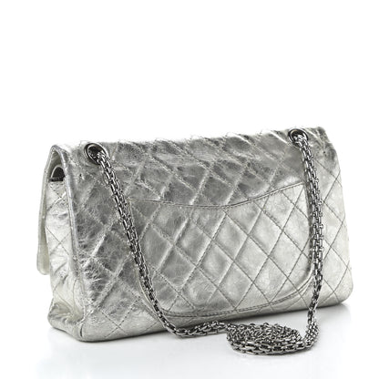Chanel Metallic Aged Calfskin Quilted 2.55 Reissue 226 Flap Silver 3 of 11