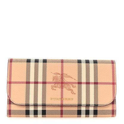 Burberry Haymarket Check Harris Wallet Burgundy 1 of 7