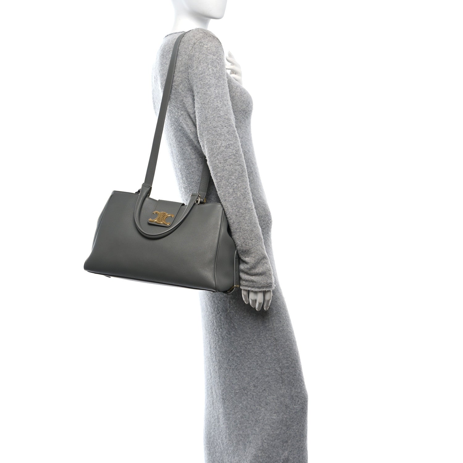 Celine Supple Calfskin Medium Appoline Zinc 1690297 – FASHIONPHILE