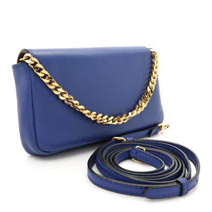 Fendi Shiny Nappa Micro Baguette Blue Neon 3 of 16
