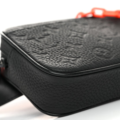 Louis Vuitton Taurillon Monogram Uniformes Solar Ray Soft Pochette Volga Belt Bag Black 9 of 10