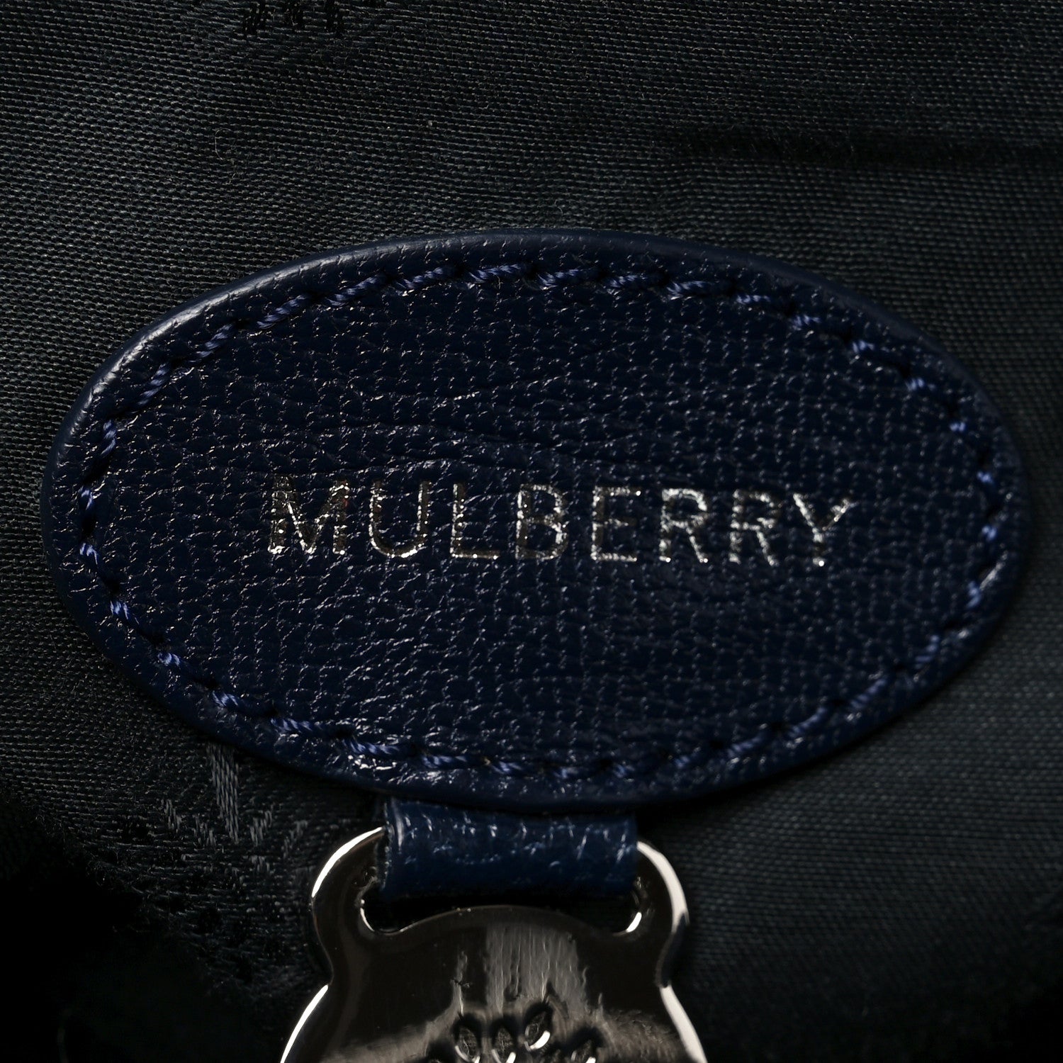 Mulberry Glossy Goatskin Medium Del Rey Satchel Midnight Blue 6 of 9
