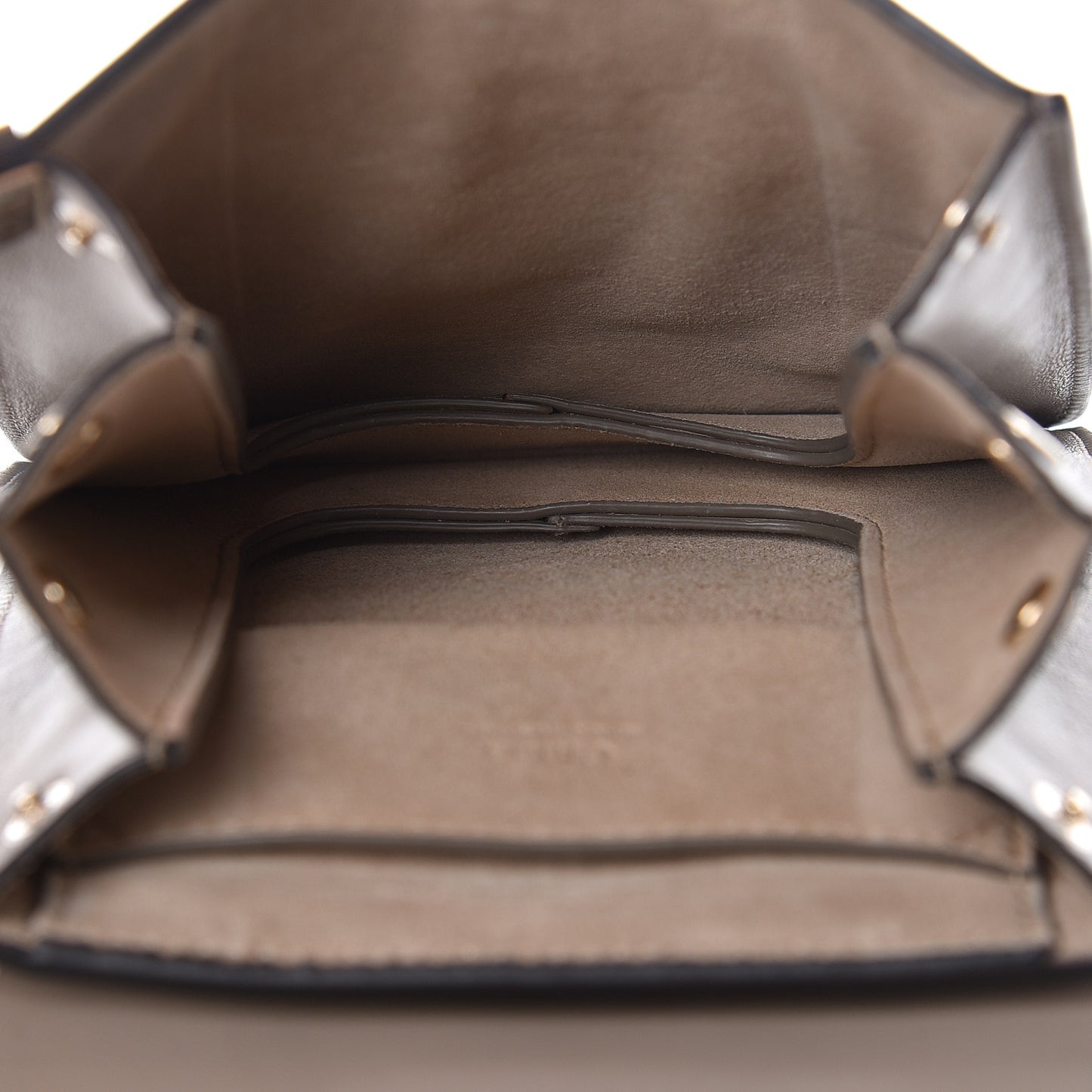 Suede Calfskin Mini Faye Bracelet Bag Motty Grey