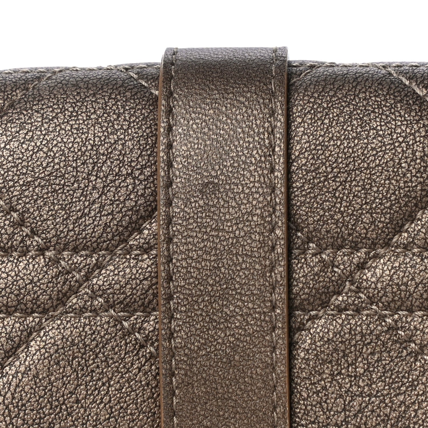 Christian Dior Metallic Grained Calfskin Cannage Crossbody Wallet 11 of 12