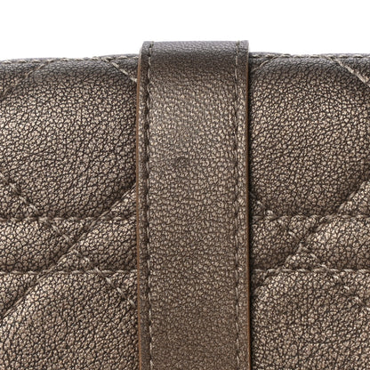 Christian Dior Metallic Grained Calfskin Cannage Crossbody Wallet 11 of 12