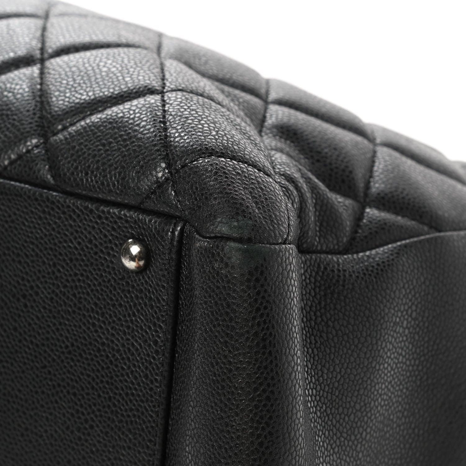 Chanel Caviar Quilted XXL Grand Shopping Tote GST Dark Grey 10 of 17