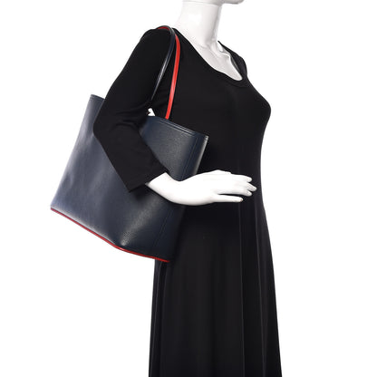 Christian Louboutin Calfskin Spikes East West Cabata Tote Navy 2 of 18