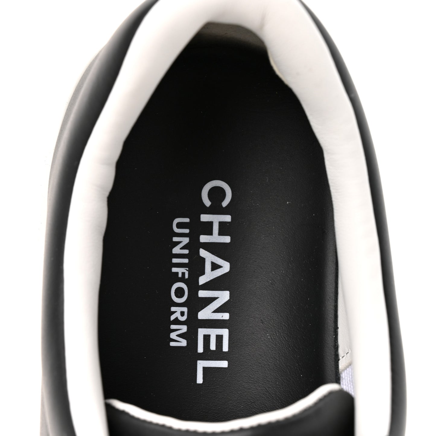 Calfskin CC Uniform Womens Sneakers 38 Black