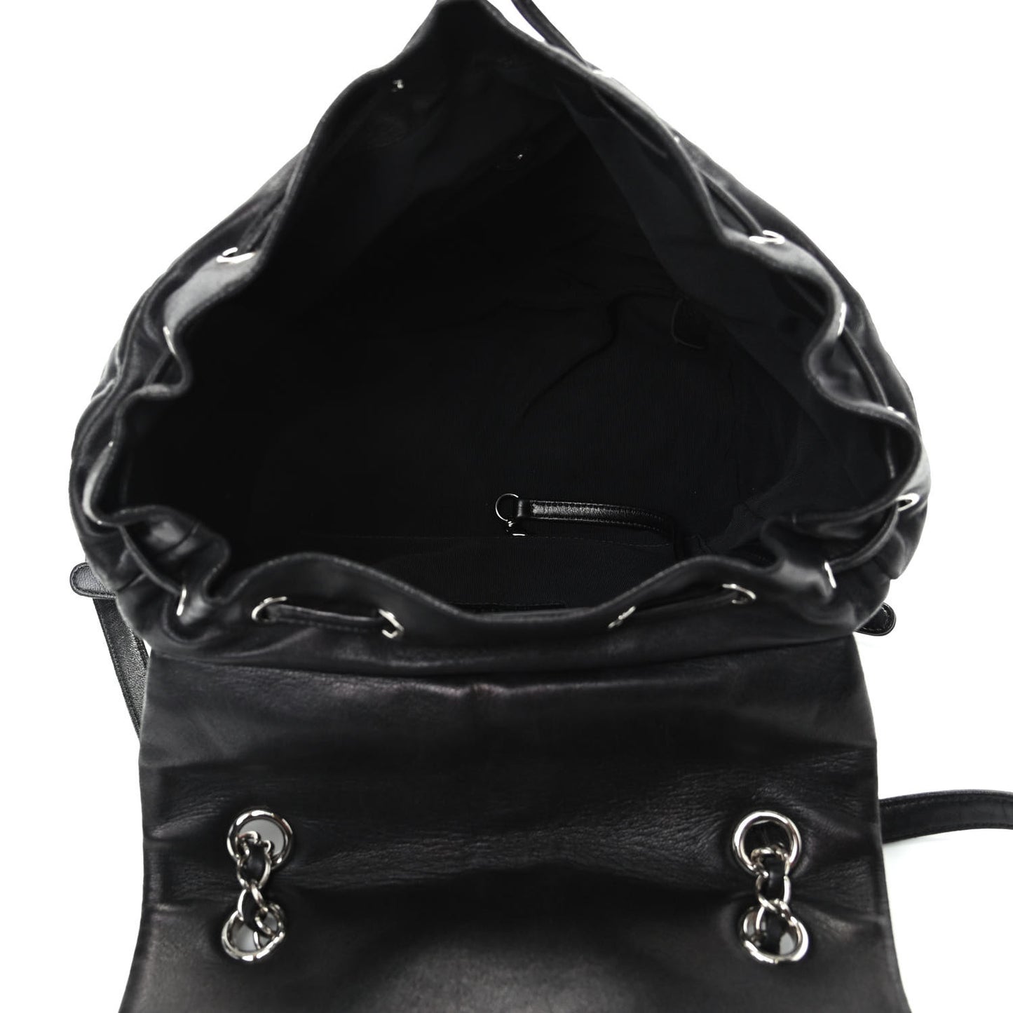 Calfskin Quilted Large Urban Spirit Backpack Black