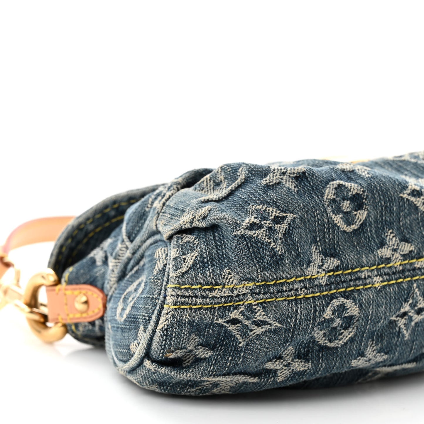 Monogram Denim Mini Pleaty Blue