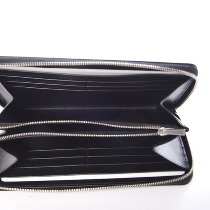 Celine Grained Calfskin Large Zip Around Multifunction Wallet Black 5 of 8
