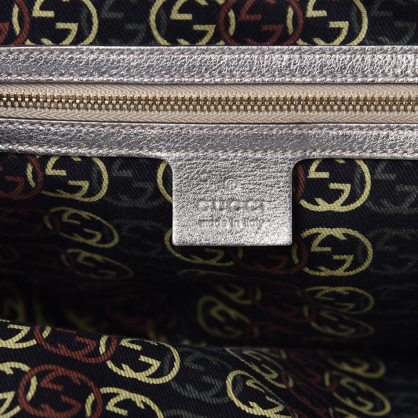 Metallic Calfskin Large Britt Boston Gold