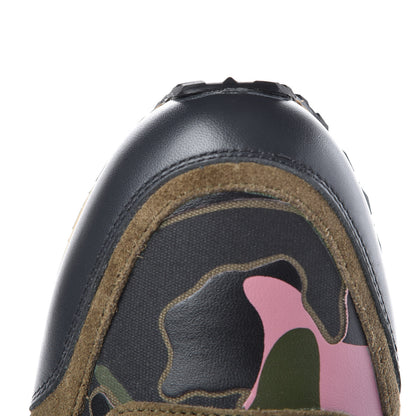 Valentino Garavani Nappa Suede Camouflage Womens Rockrunner Sneakers 37 Multicolor 5 of 9