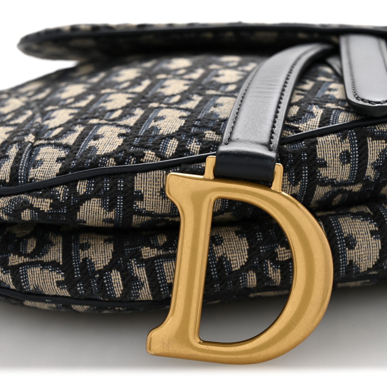 Christian Dior Oblique Saddle Bag With Strap Blue 11 of 12