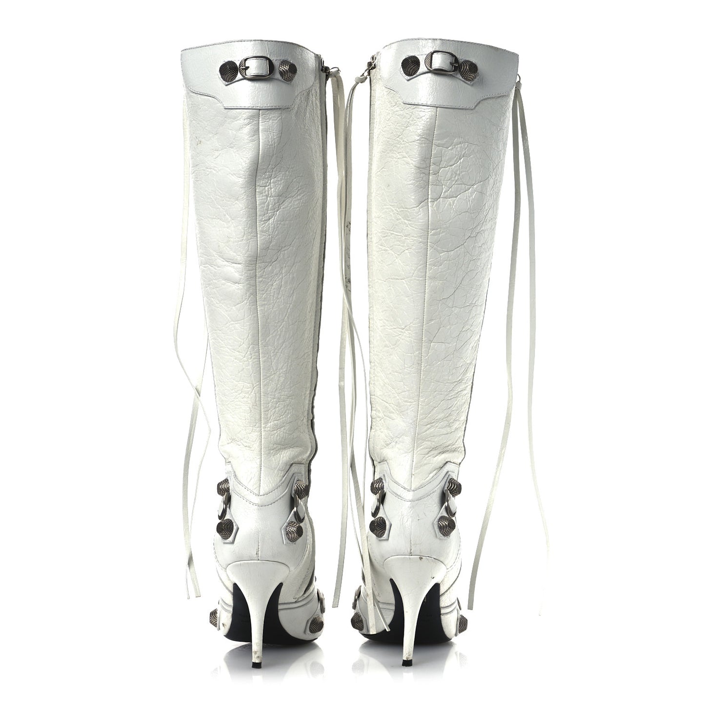 Agneau Arena Cagole 90mm Boots 40 Optic White Silver