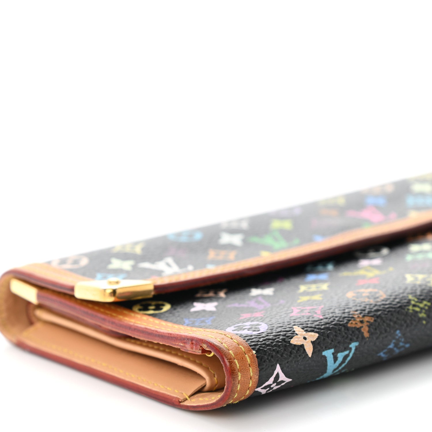 Louis Vuitton Monogram Multicolor Porte Tresor International Wallet Black 8 of 11