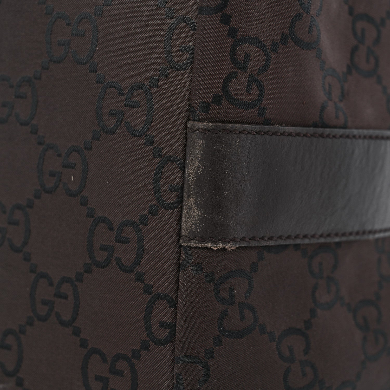 Gucci Nylon Monogram Extra Large Hobo Dark Brown 14 of 16