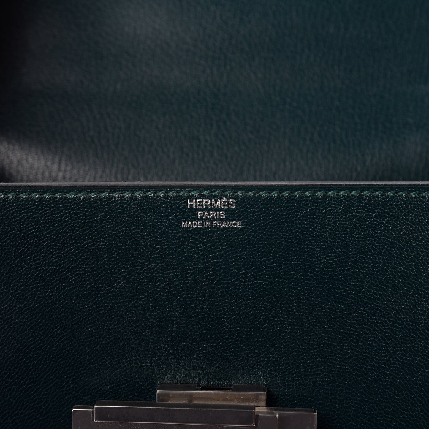 Chevre Mysore Cinhetic Boxy Top Handle Bag Vert Cypress