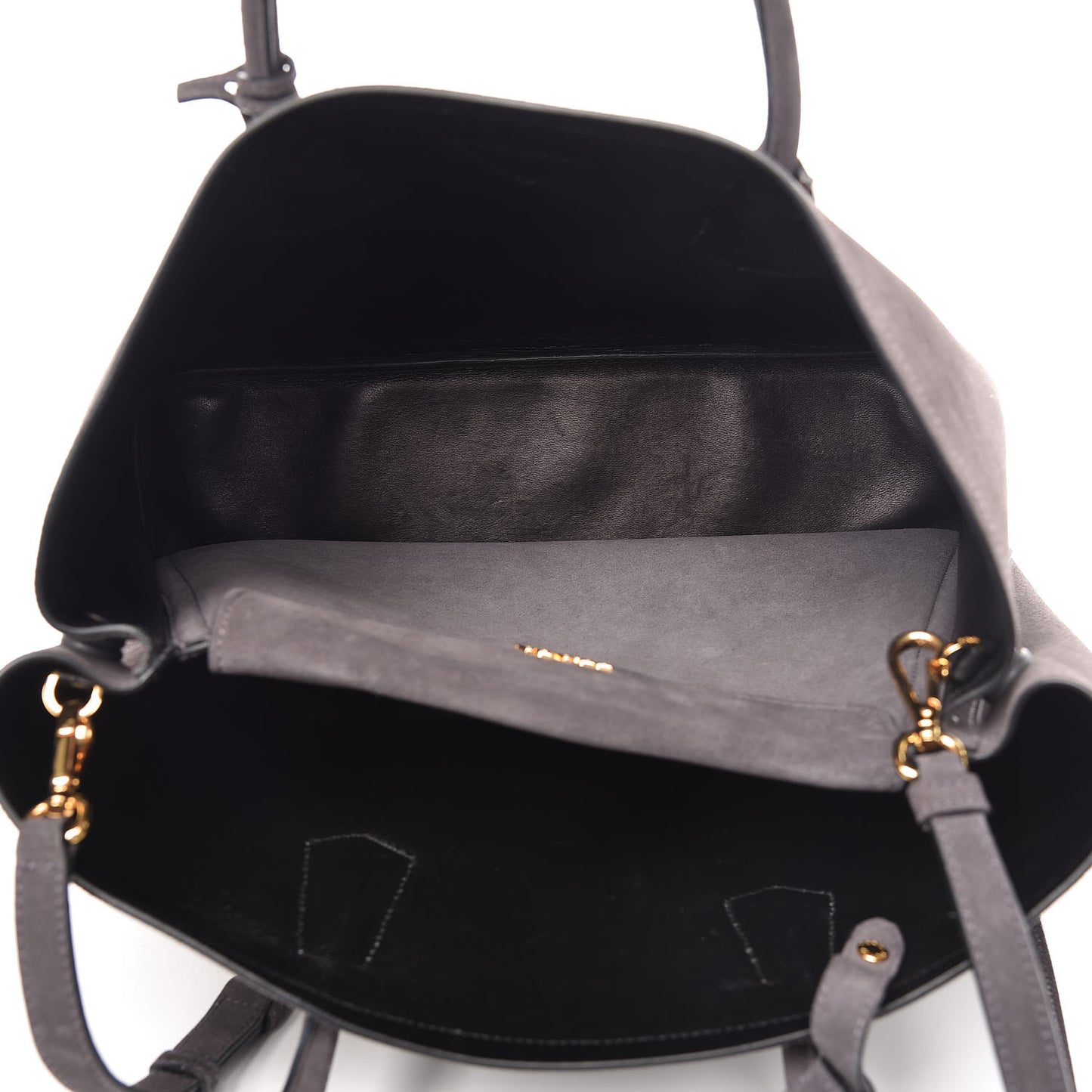 Scamosciato Suede Medium Double Bag Tote Grigio