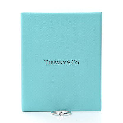 Tiffany Platinum Diamond .16ct Bezet Ring 50 5.5 5 of 5