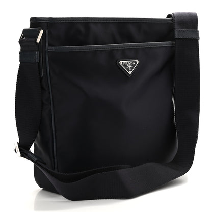 Prada Nylon Saffiano Flat Messenger Bag Black 3 of 11