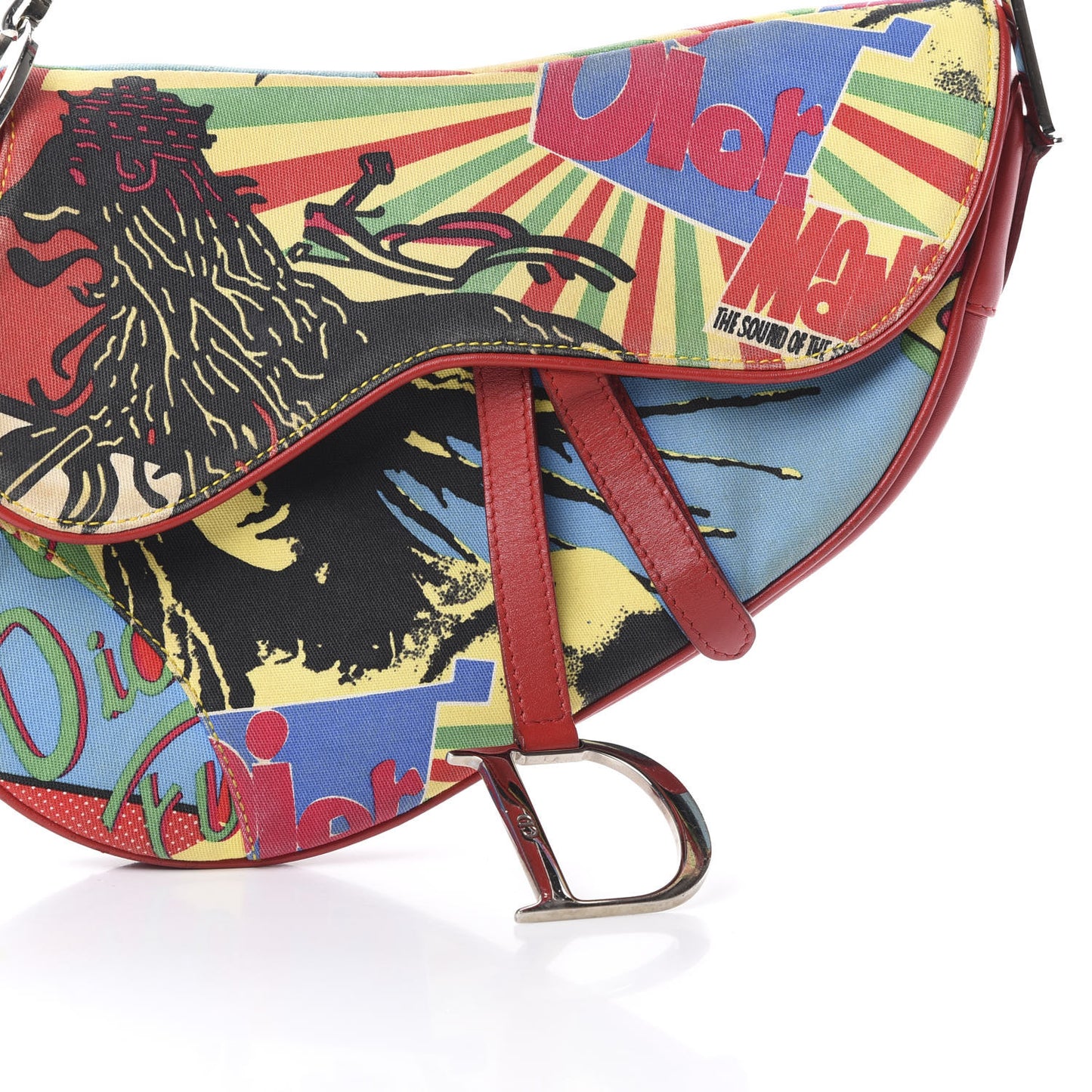 Canvas Bob Marley Saddle Bag Multicolor