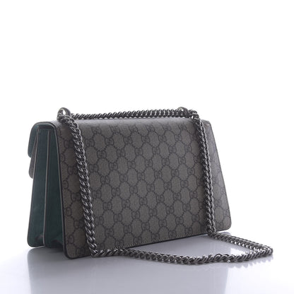 Gucci GG Supreme Monogram Willow Hill Embroidered Small Dionysus Shoulder Bag Emerald 3 of 11