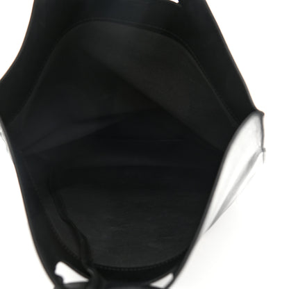 Balenciaga Calfskin Printed Kitten Plastic Bag Shopper S Black 6 of 10