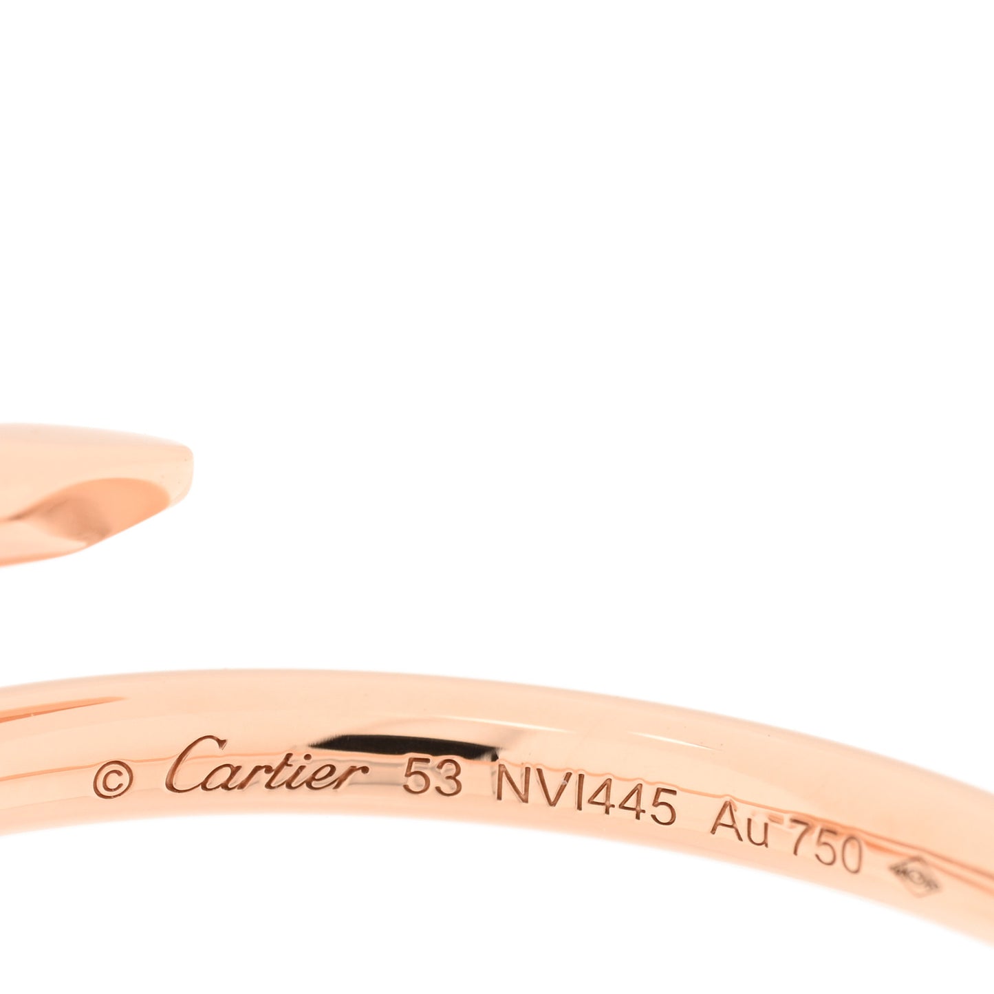 18K Pink Gold Small Juste Un Clou Ring 53 6.25