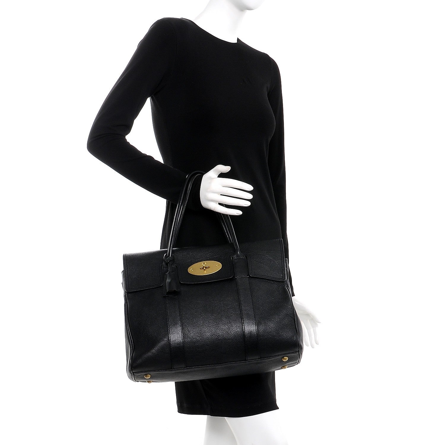 Mulberry Natural Leather Bayswater Black 2 of 12