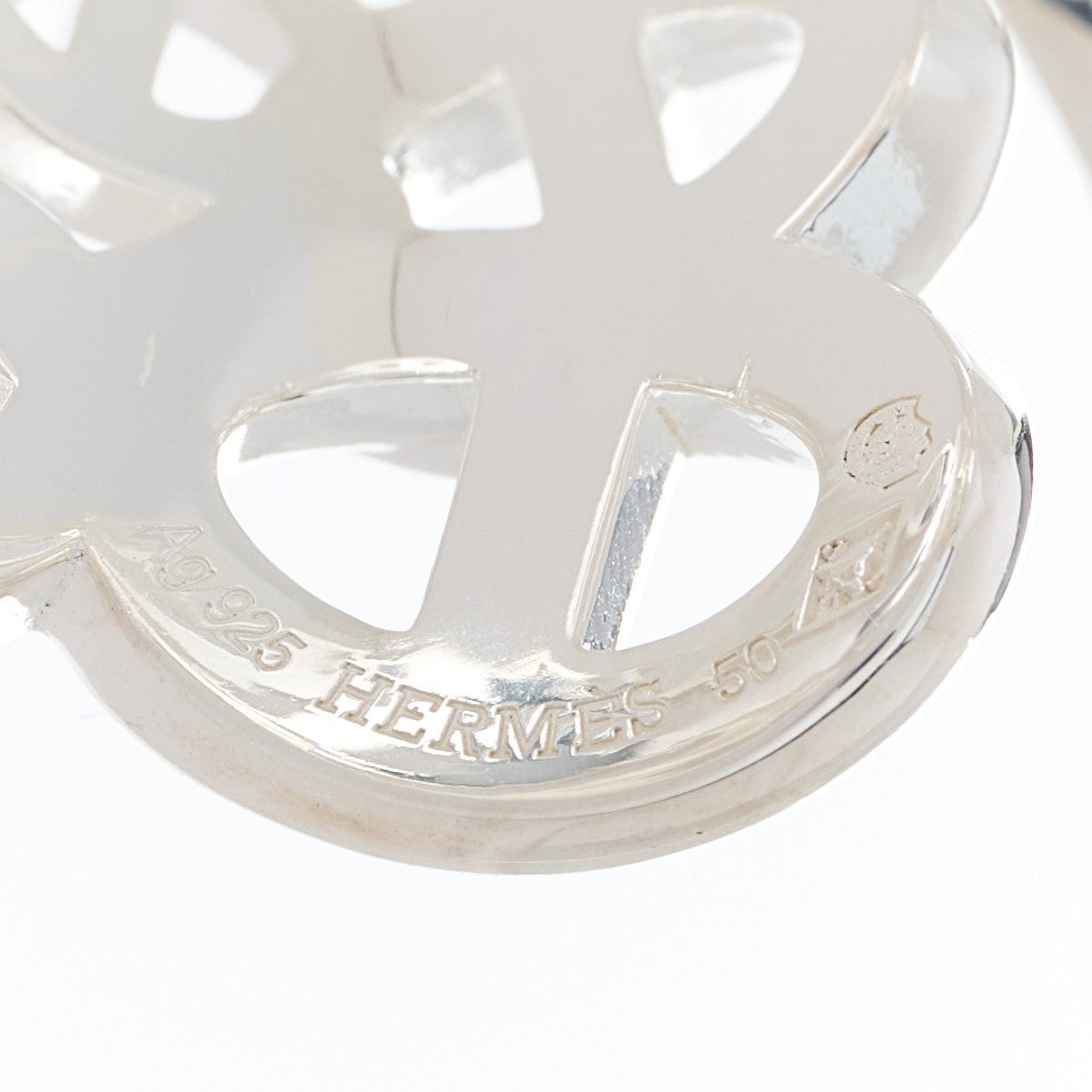 Hermes Sterling Silver GM Chaine d'Ancre Enchainee Band Ring 50 5.25 3 of 5