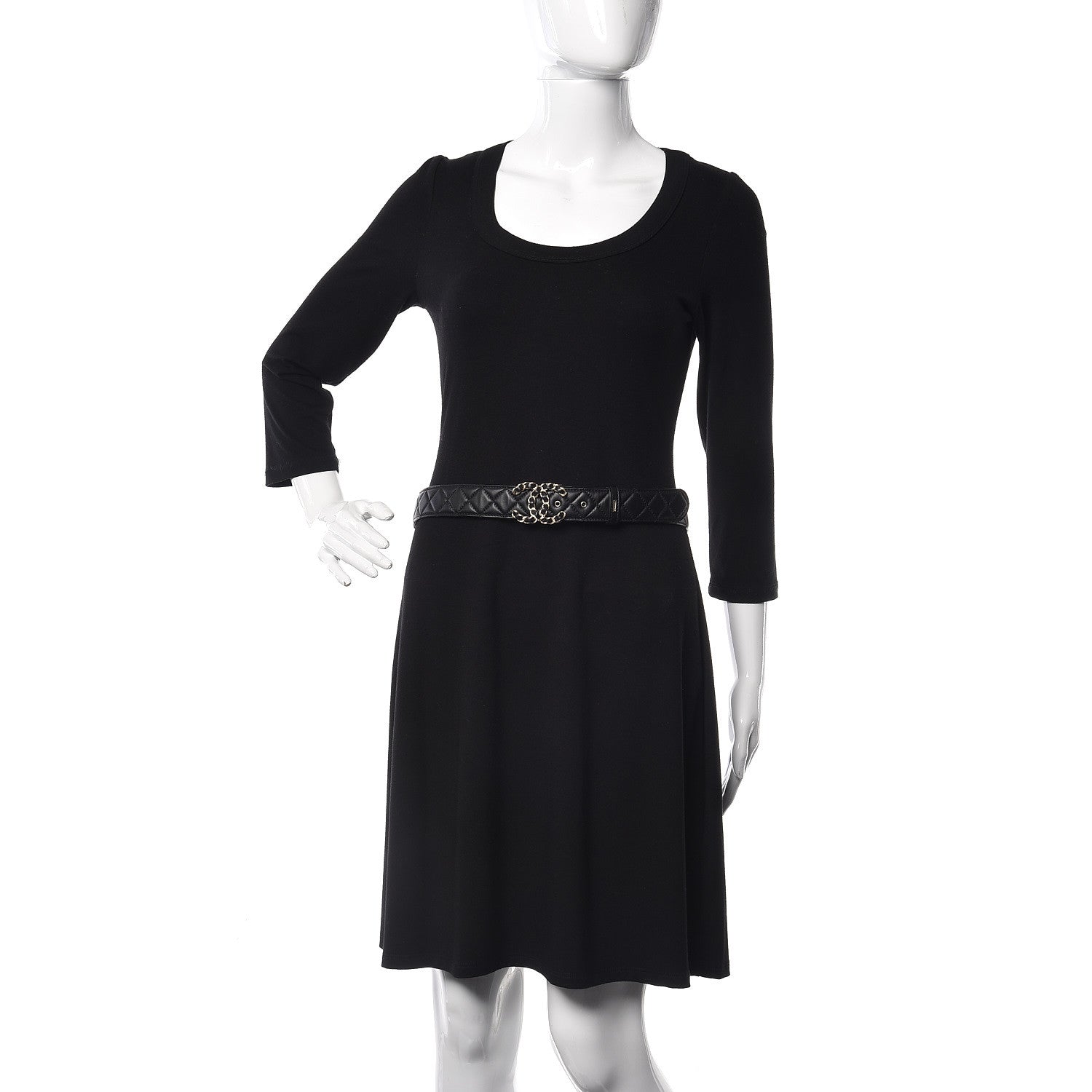 Chanel Lambskin Quilted CC Chain Belt 85 34 Black 2 of 9